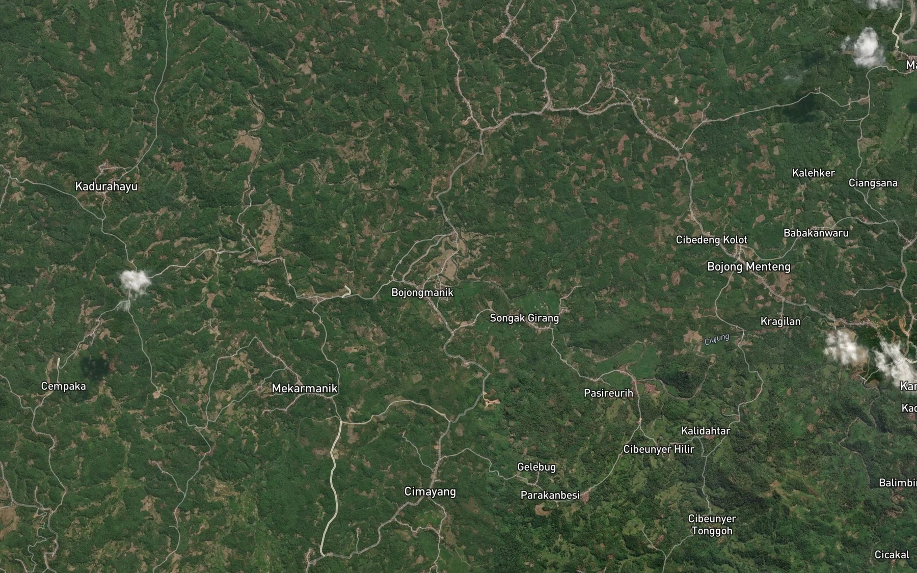 Satellite map of the Ci Mayang