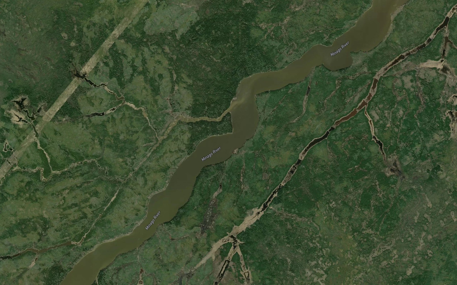 Satellite map of the Hill Lake