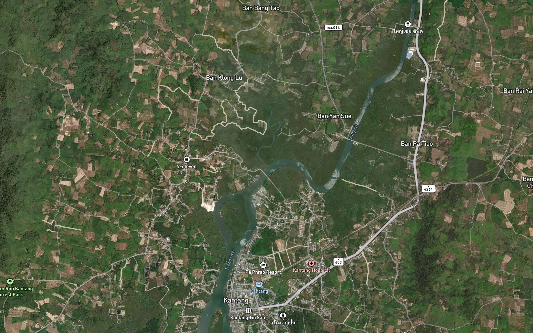 Satellite map of the Khlong Bang Tao