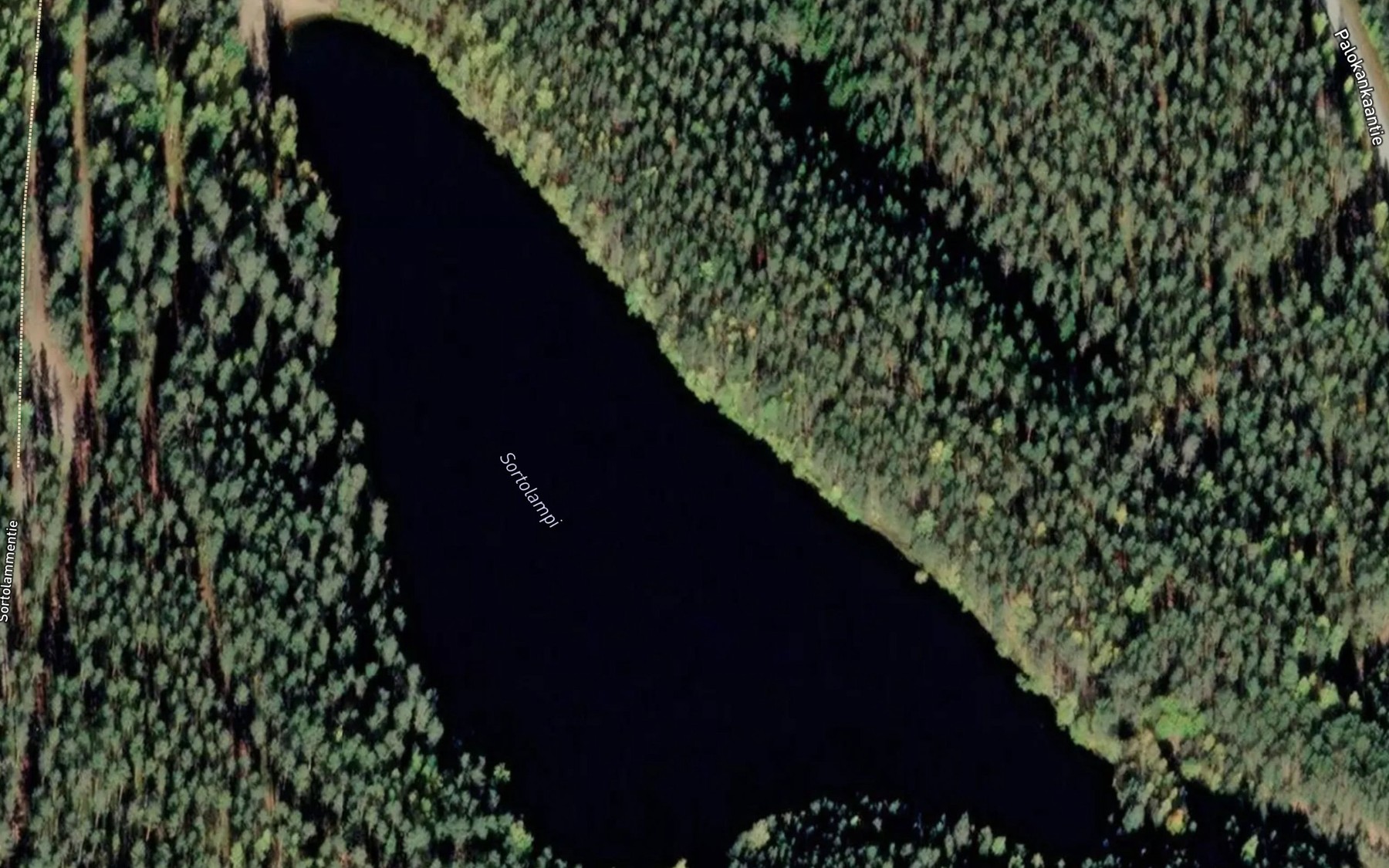 Satellite map of the Sortolampi