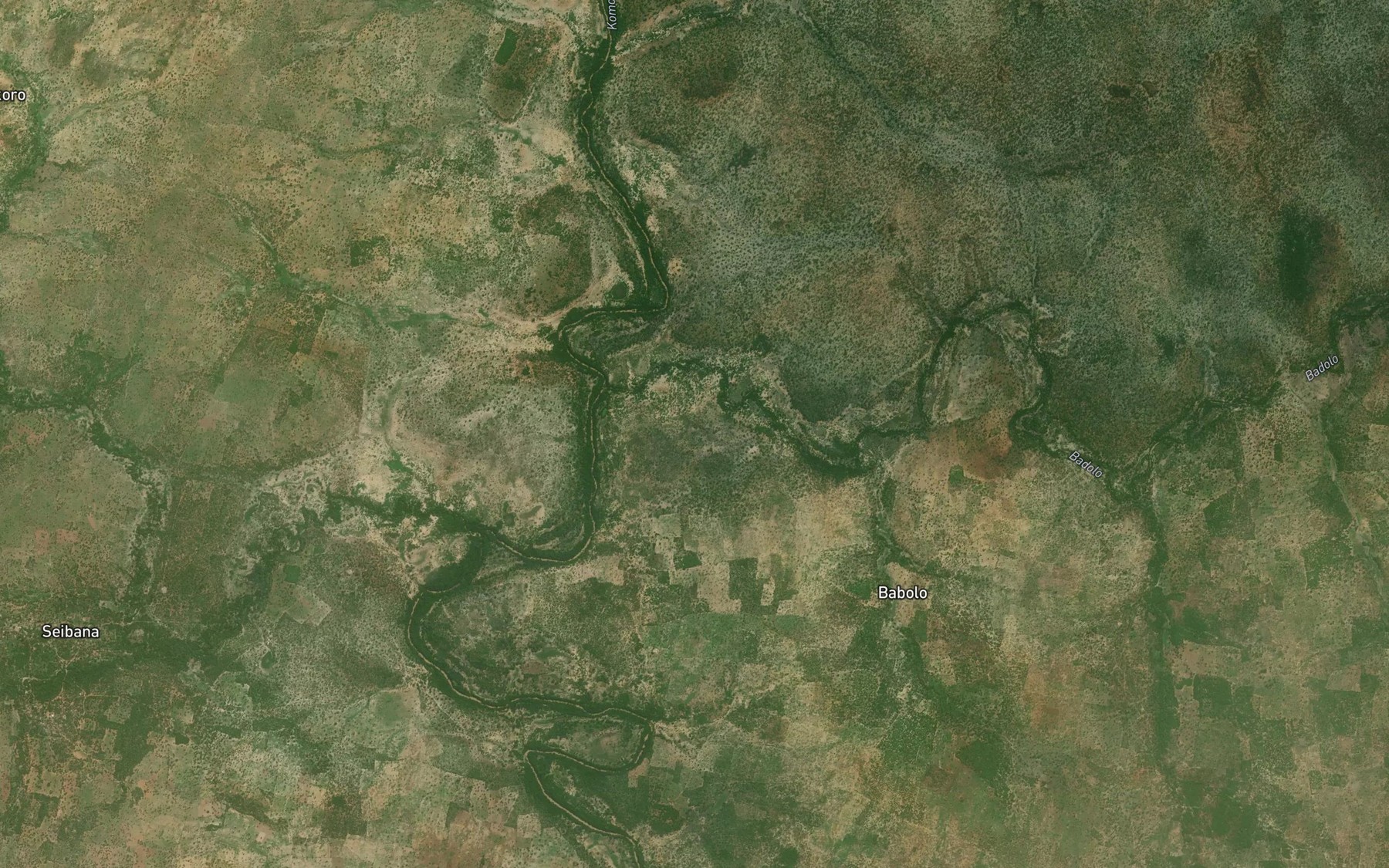 Satellite map of the Babolo