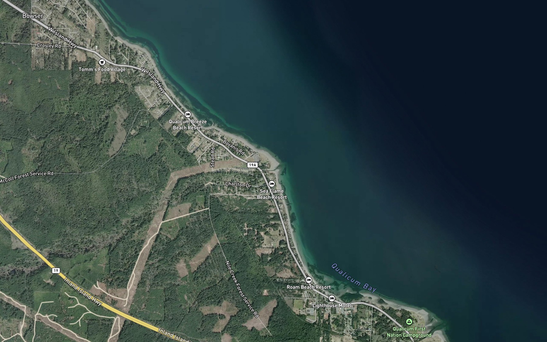 Satellite map of the Nile Creek