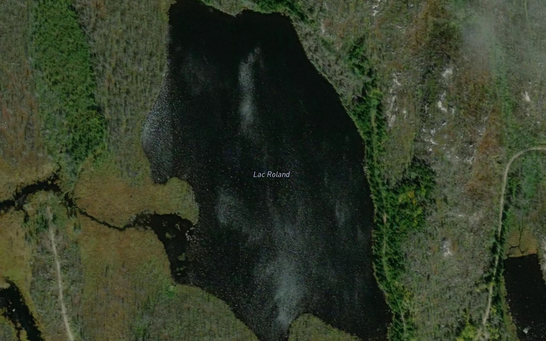 Satellite map of the Lac Roland