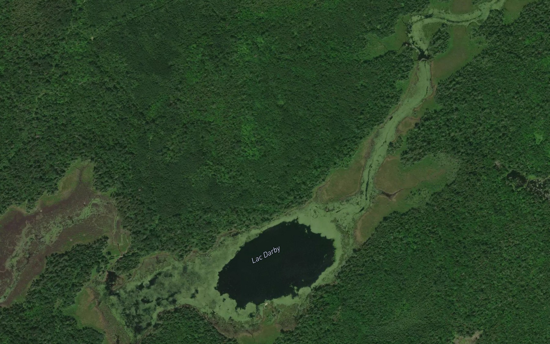 Satellite map of the Lac Darby