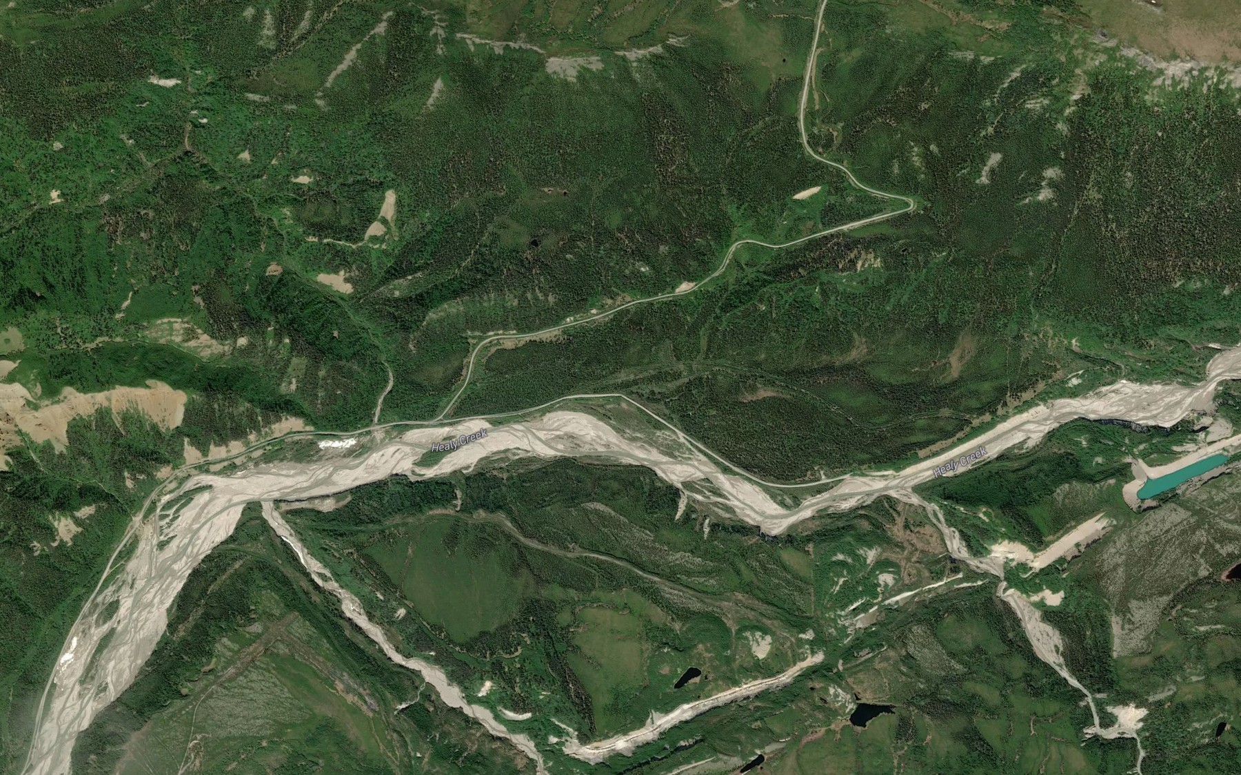 Satellite map of the Gold Run