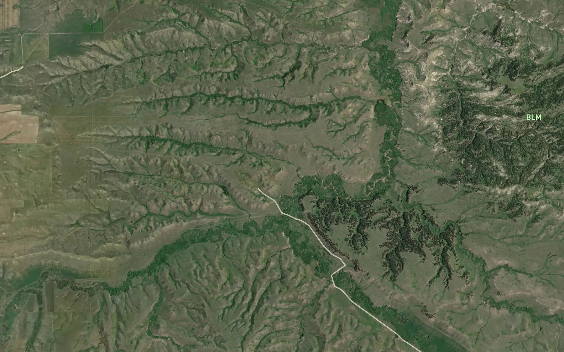 Satellite map of the Deer Creek