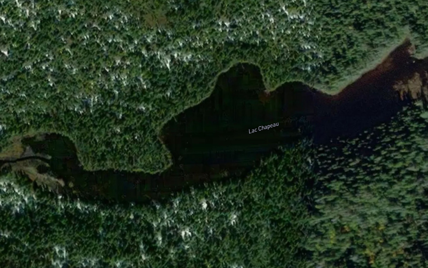 Satellite map of the Lac Chapeau