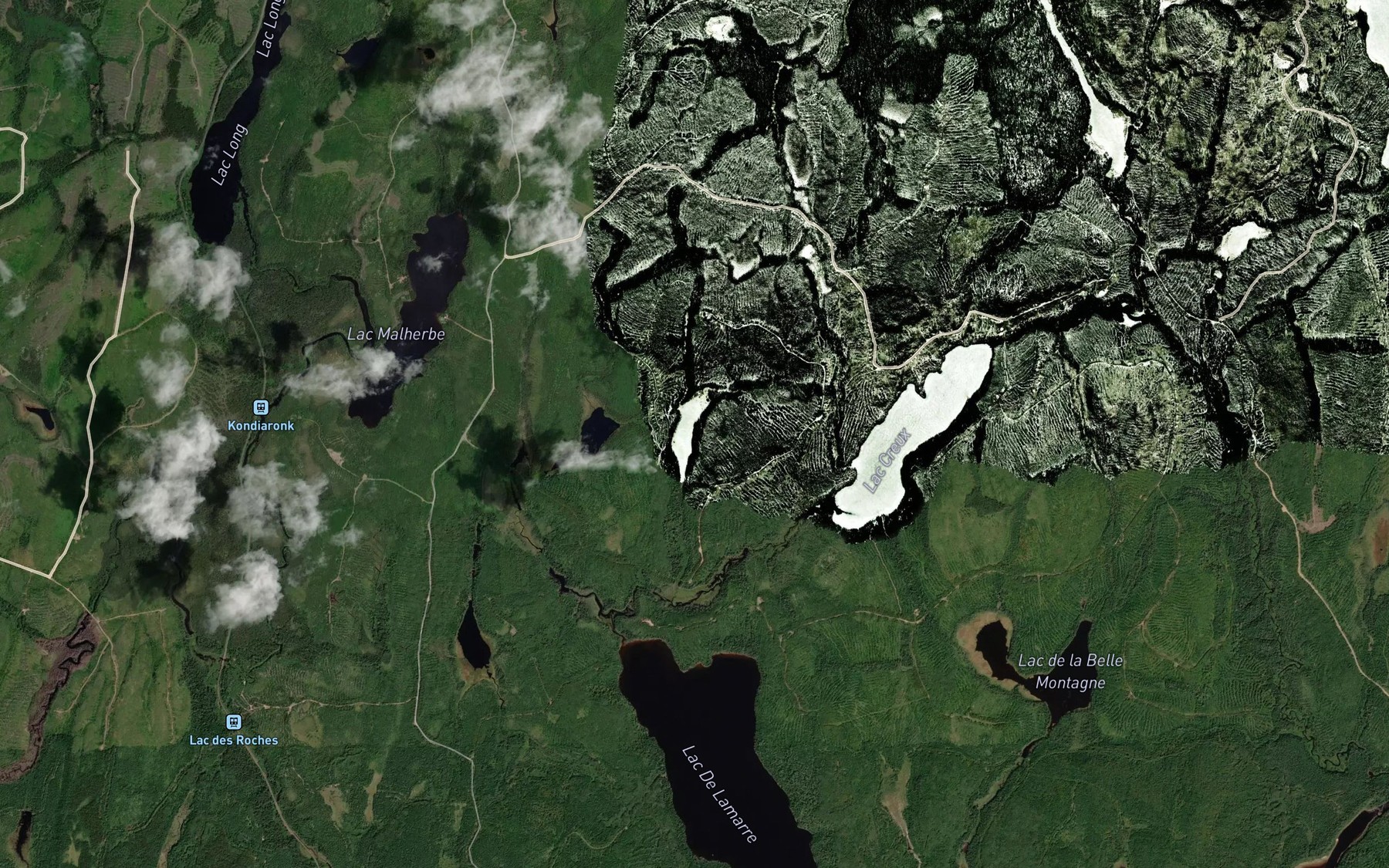 Satellite map of the Lac Dallaire