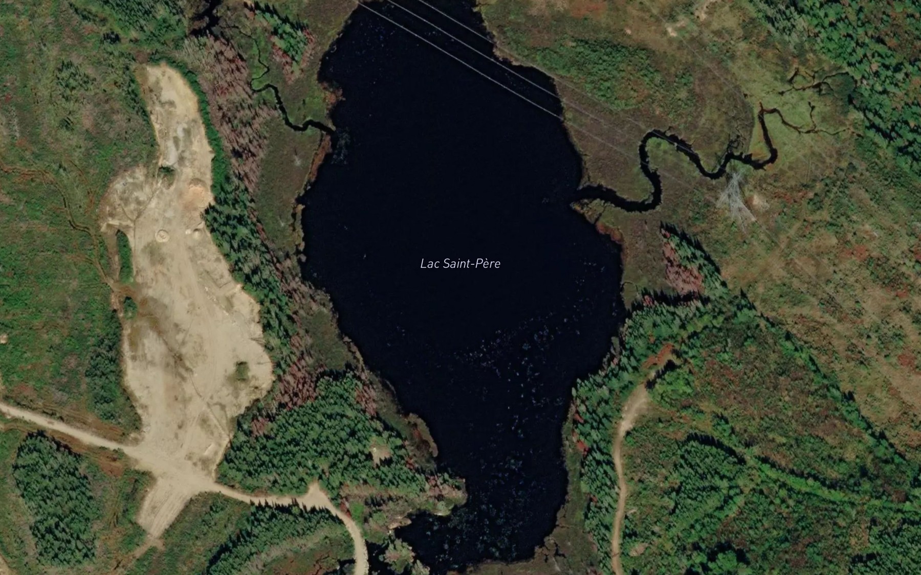 Satellite map of the Lac Saint-Pere