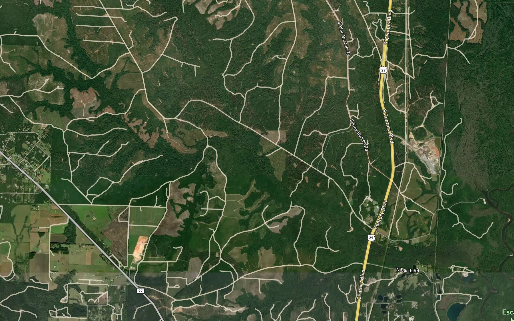 Satellite map of the Black Branch