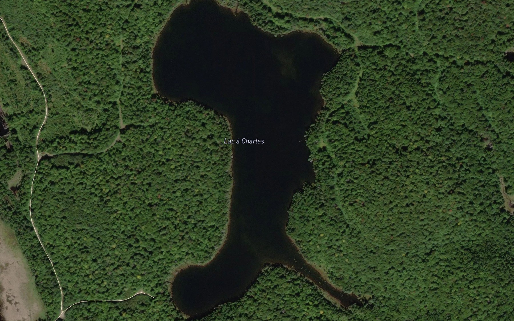 Satellite map of the Lac a Charles