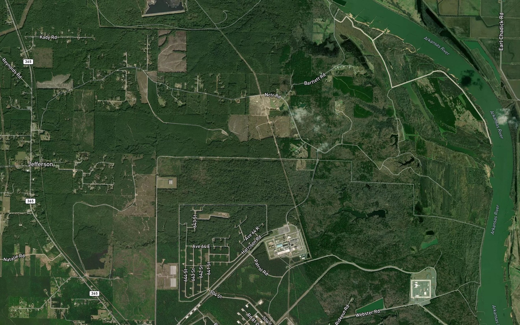 Satellite map of the Jackson Creek