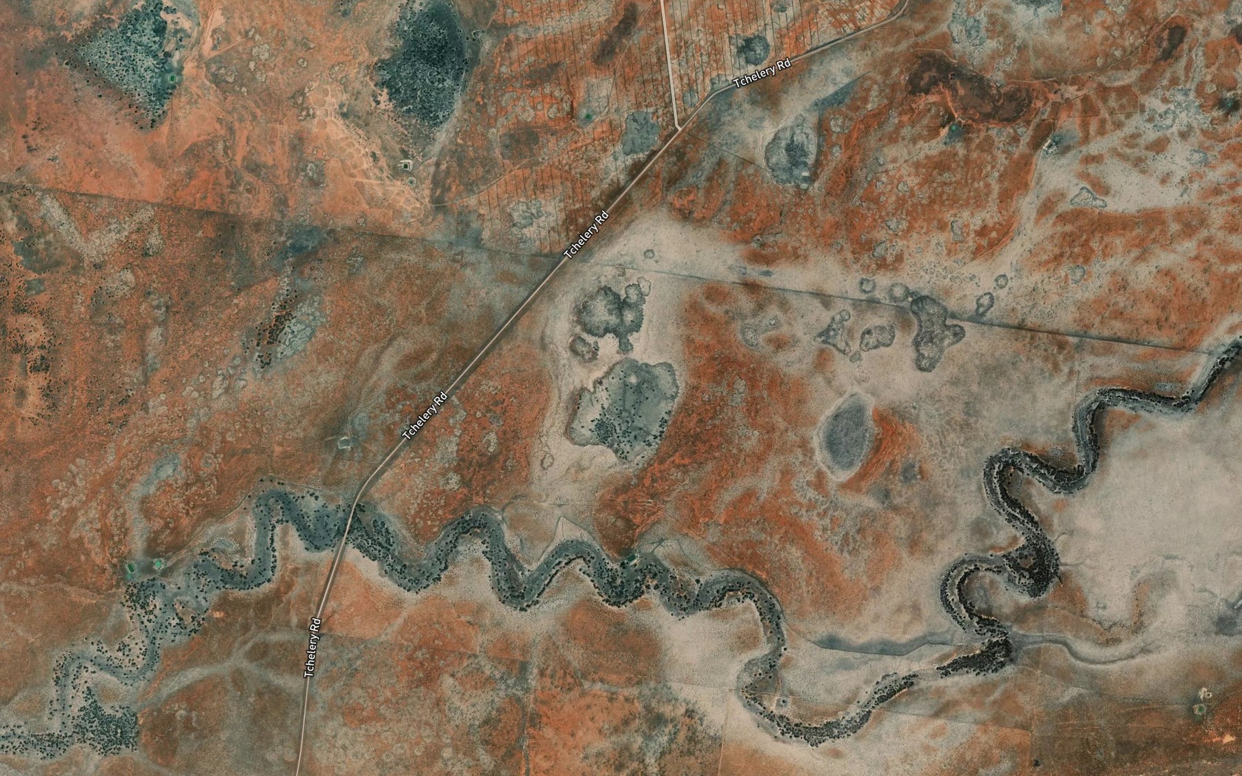 Satellite map of the Parquin Lake