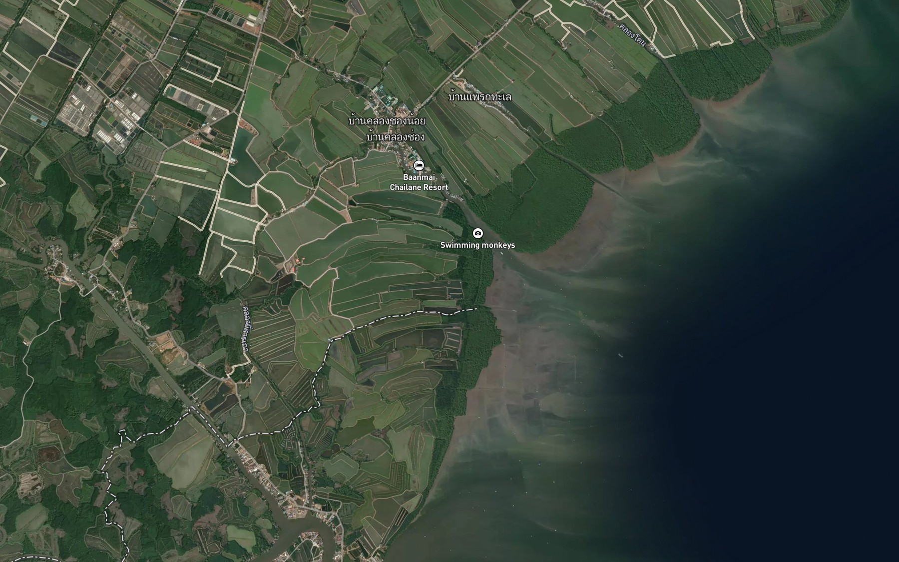 Satellite map of the Khlong Hua Laem
