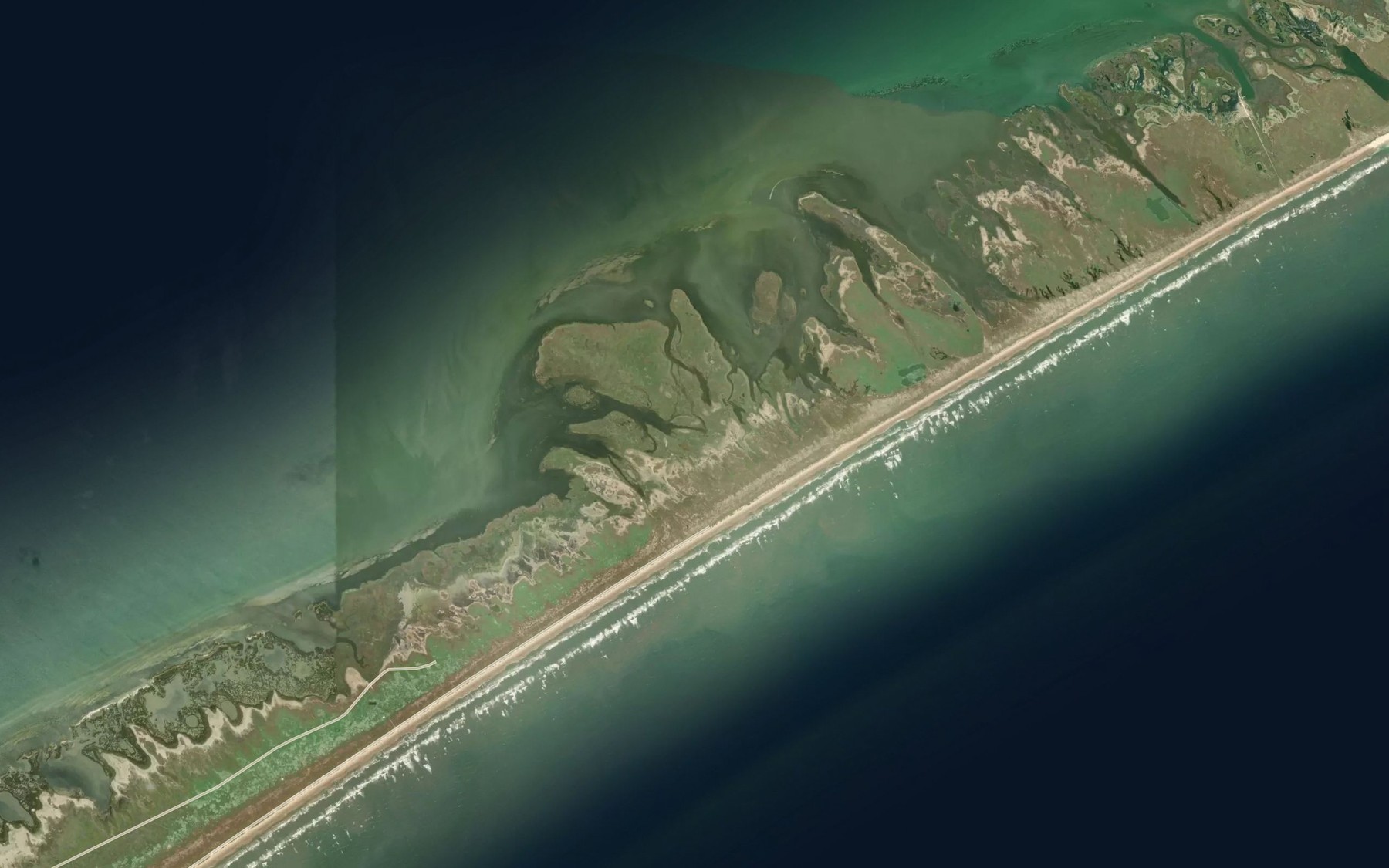 Satellite map of the Greens Bayou