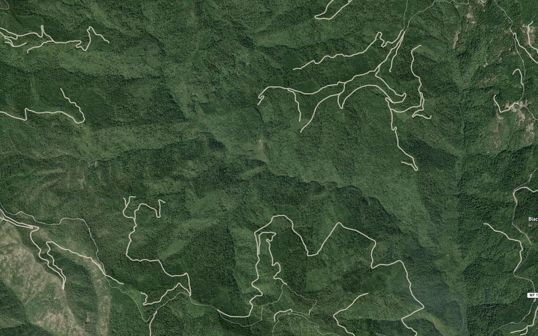 Satellite map of the First Creek