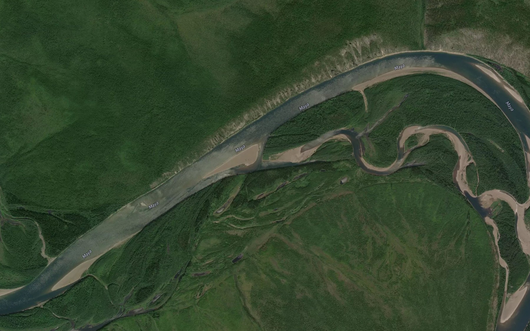 Satellite map of the Protoka Russkaya