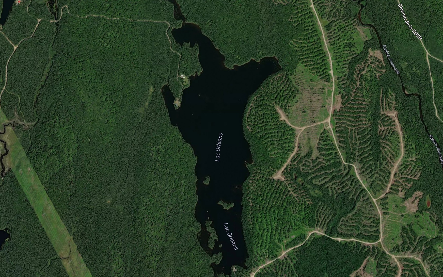 Satellite map of the Lac Orleans