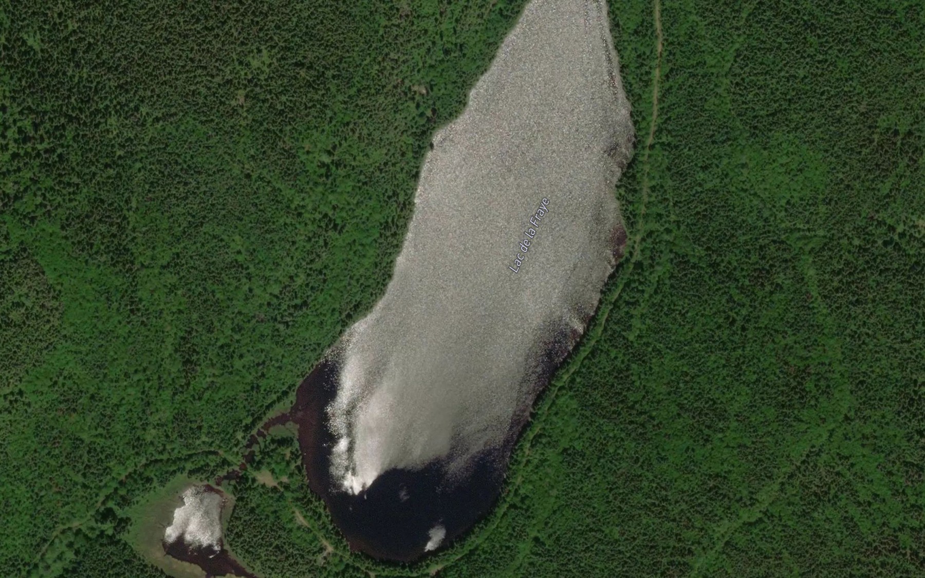 Satellite map of the Lac de la Fraye