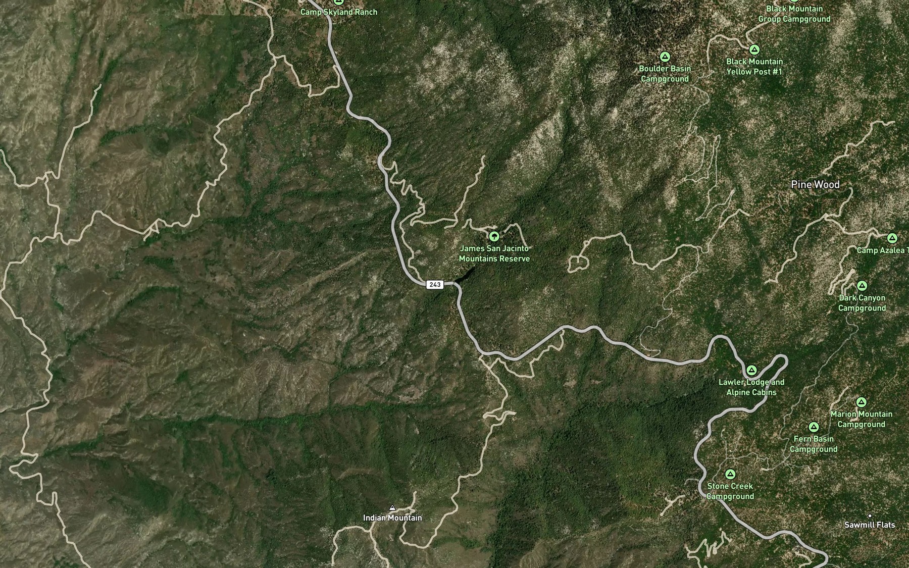 Satellite map of the Lake Fulmor