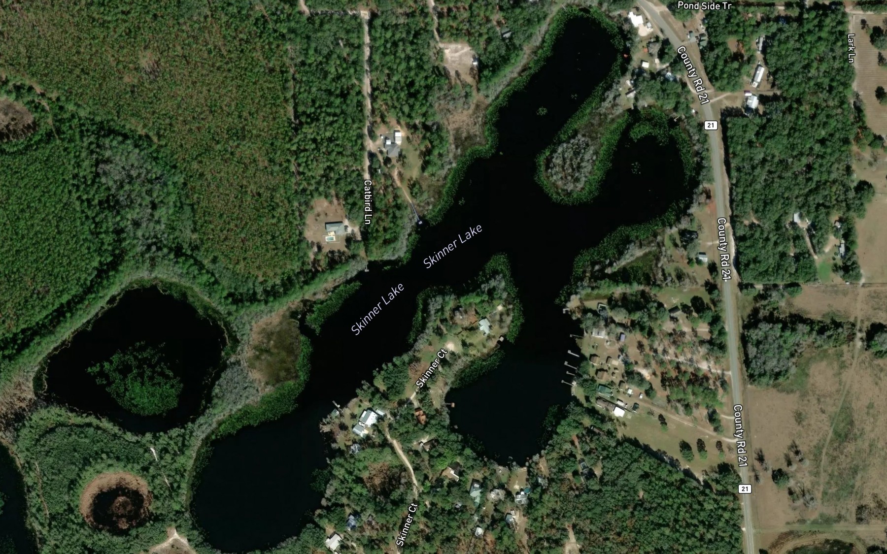 Satellite map of the Skinner Lake