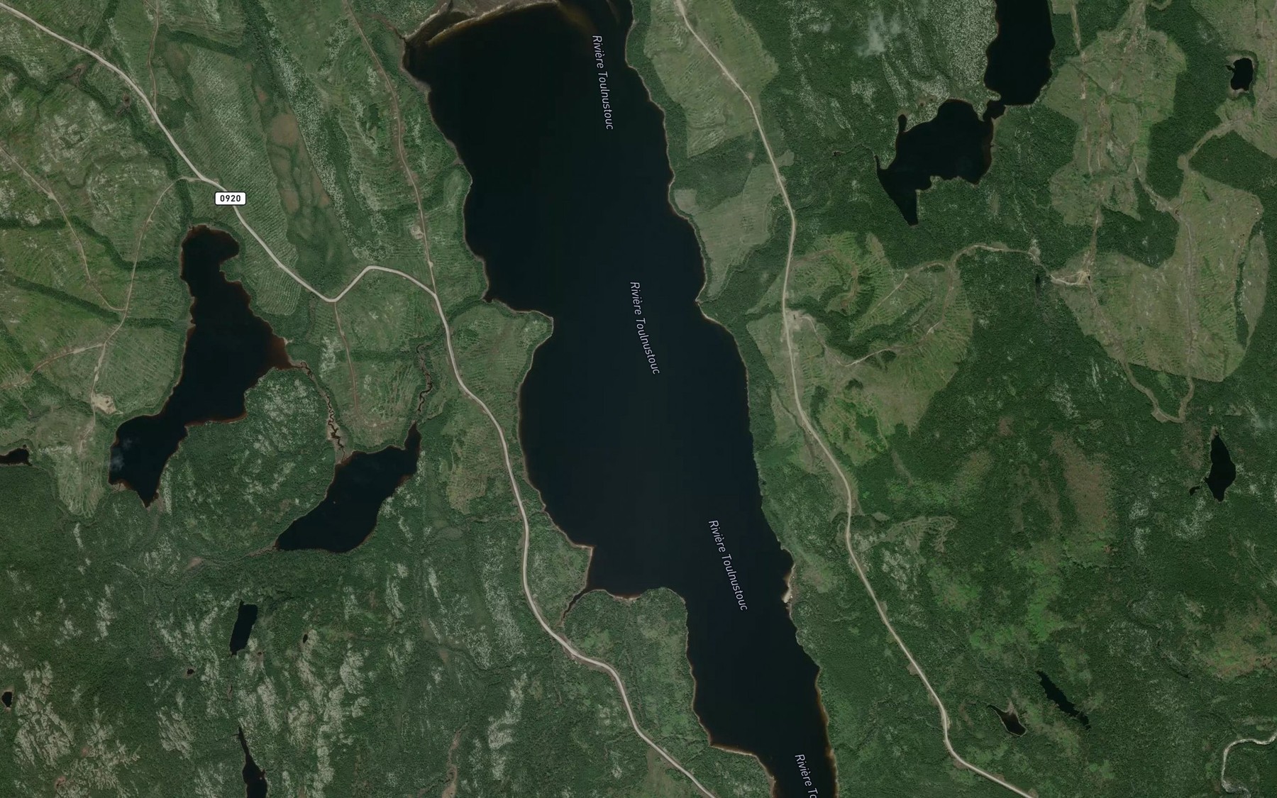 Satellite map of the Lac Brule
