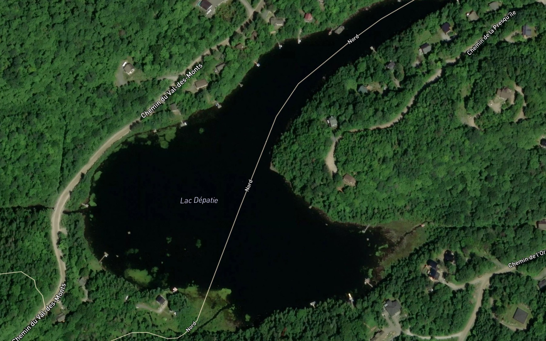 Satellite map of the Lac Depatie