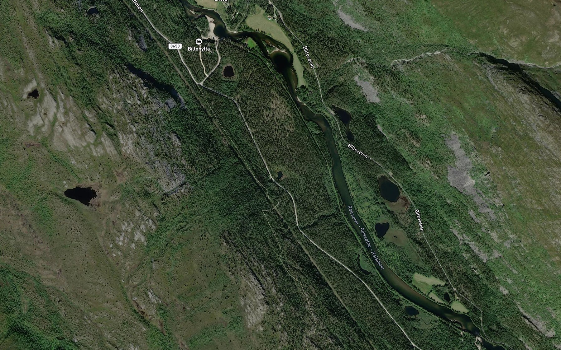 Satellite map of the Erkinlantto