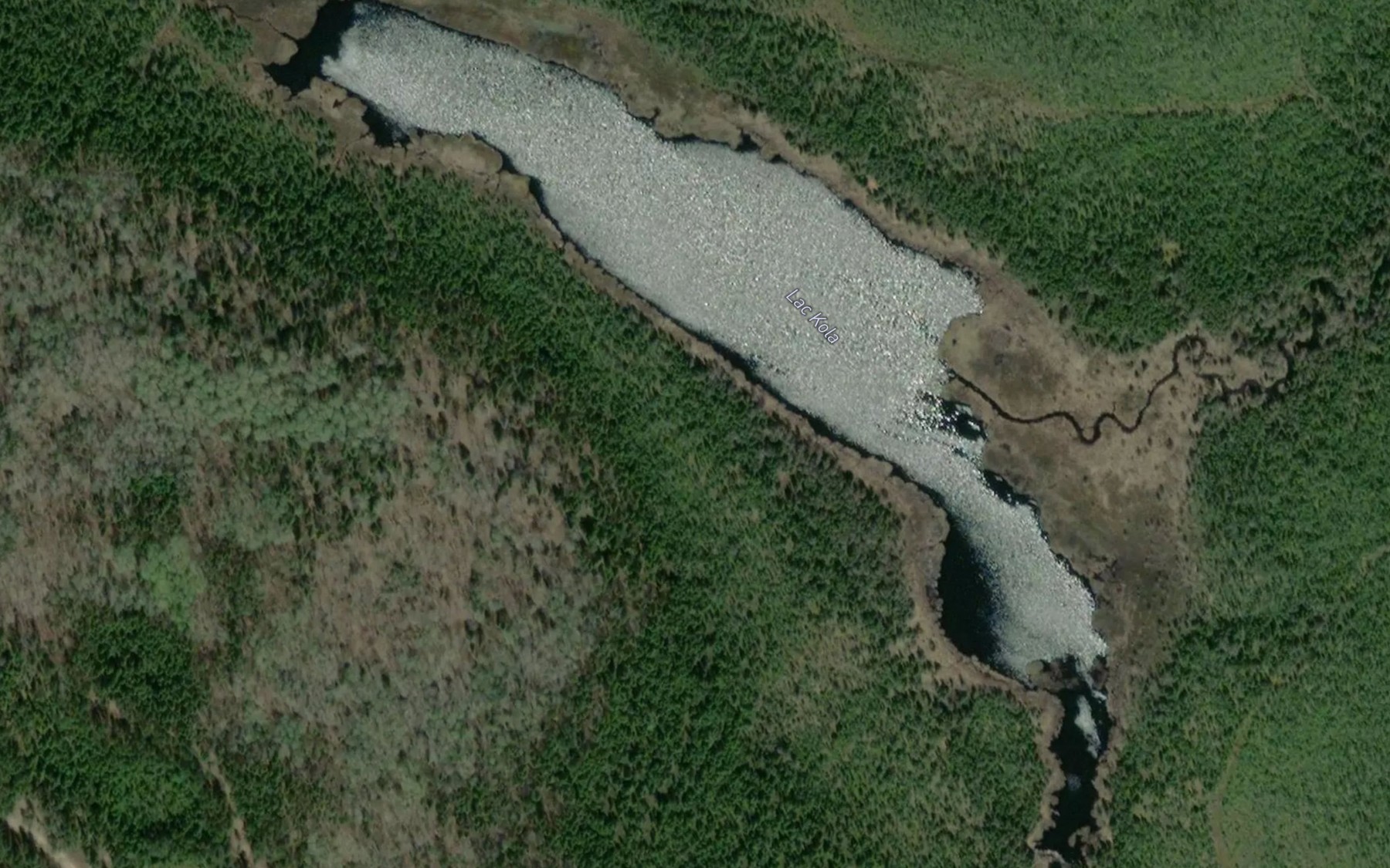 Satellite map of the Lac Kola