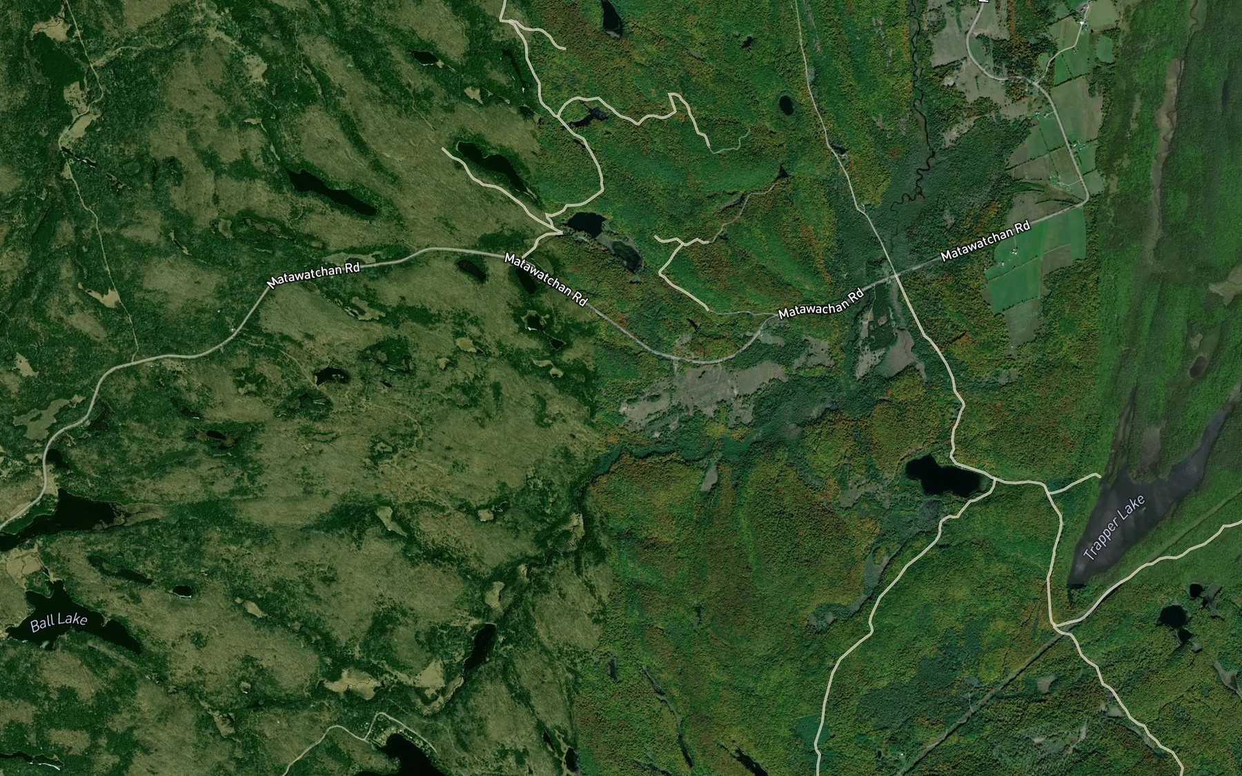 Satellite map of the Strong Lake