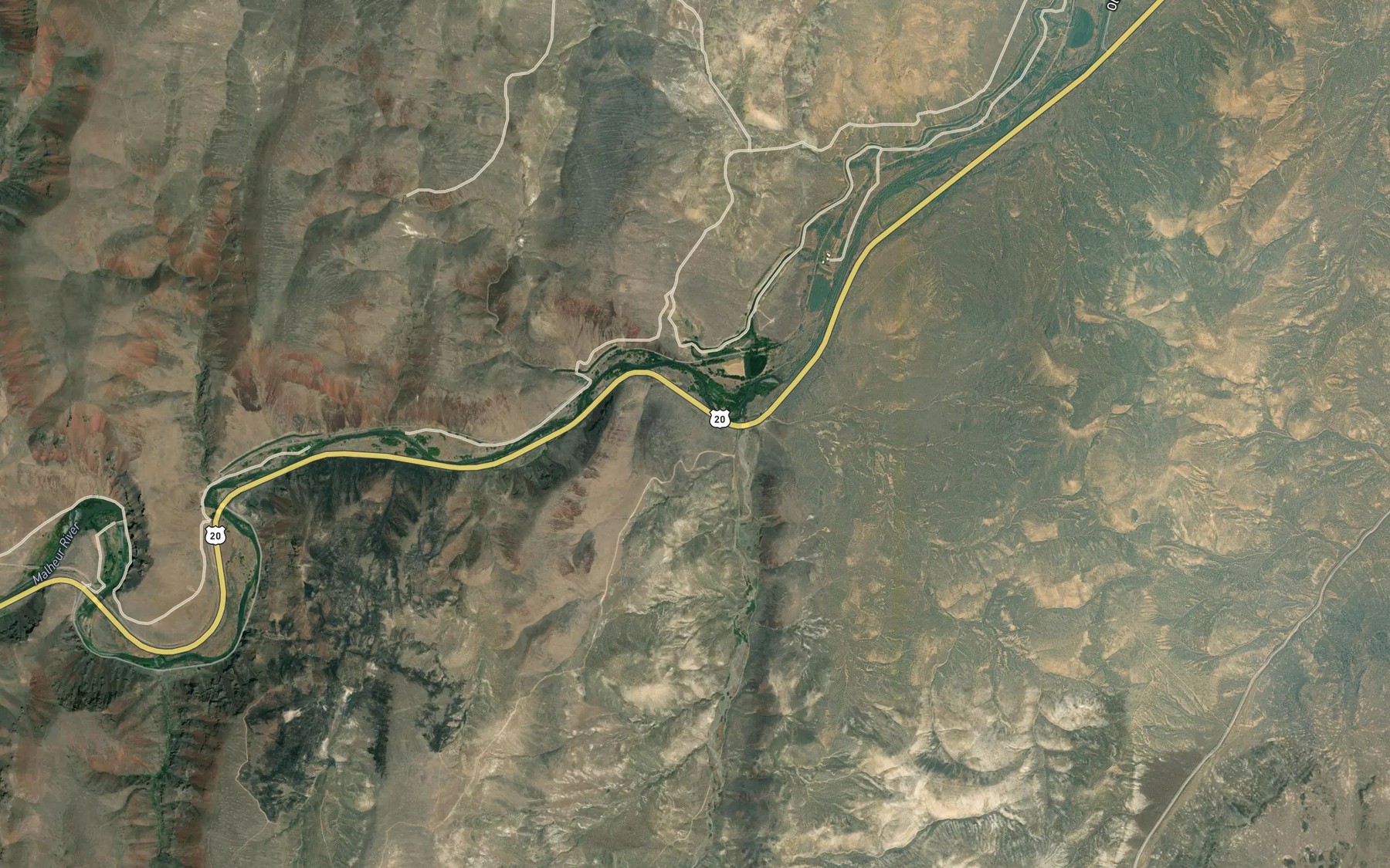 Satellite map of the Tunnel Spring