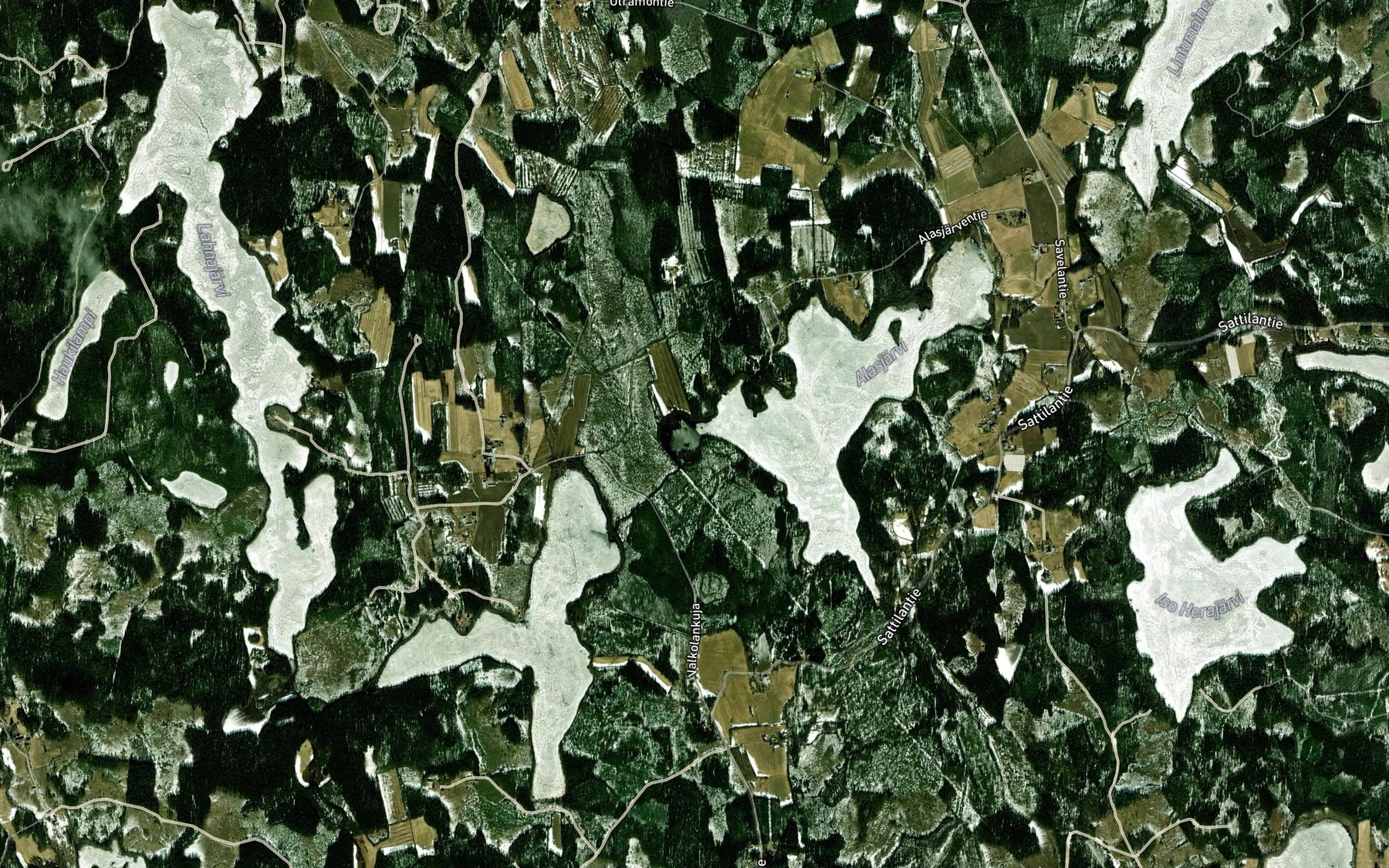 Satellite map of the Monnonlahti