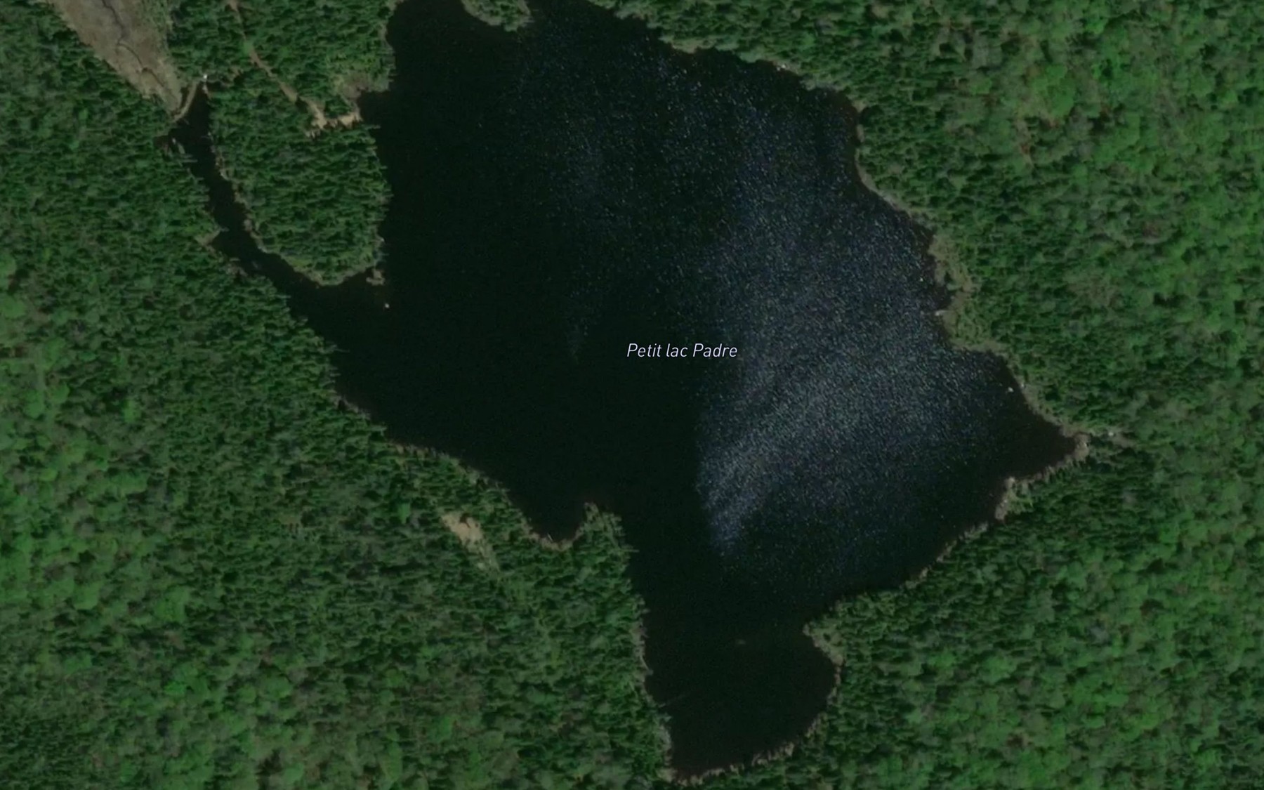 Satellite map of the Petit lac Padre