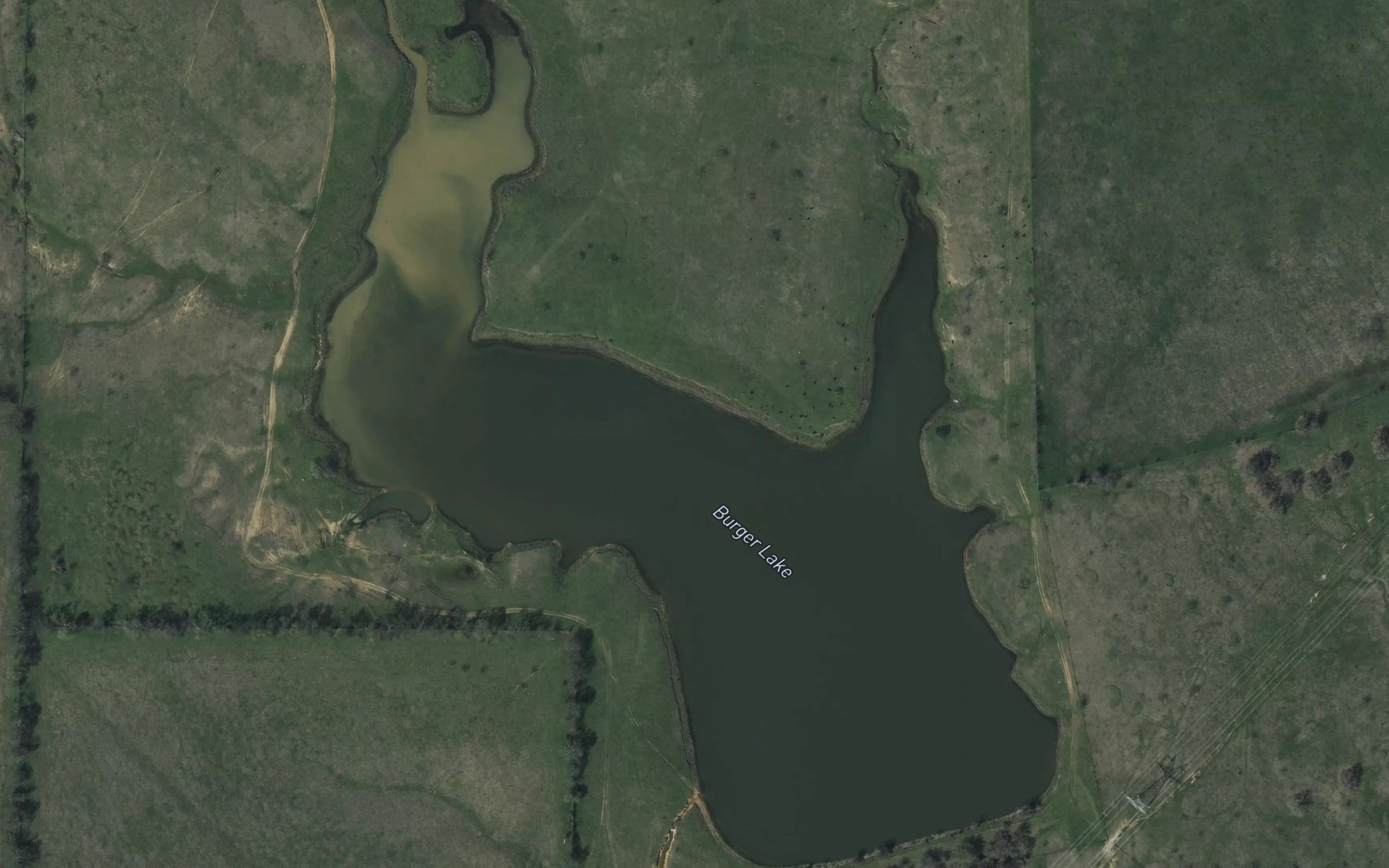 Satellite map of the Burger Lake