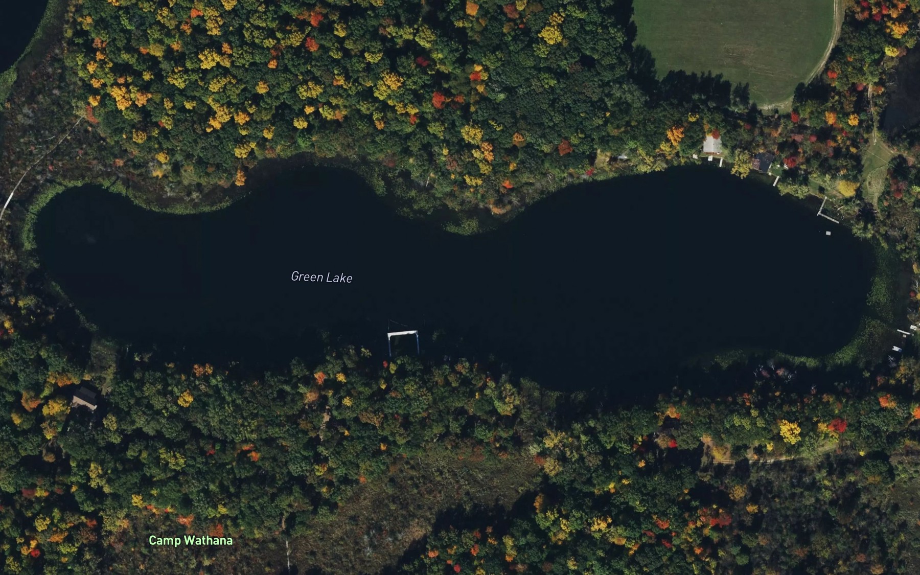Satellite map of the Green Lake