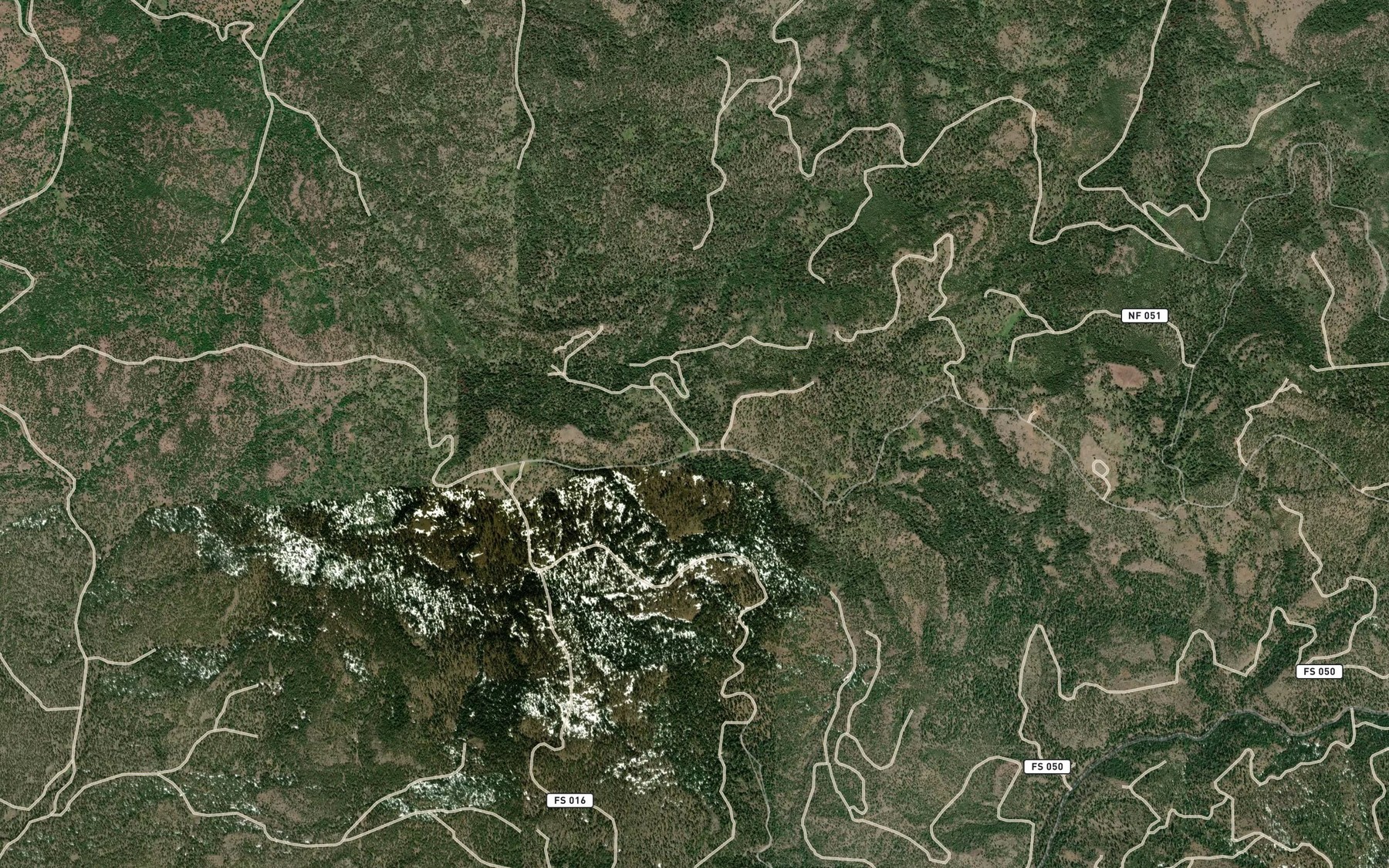 Satellite map of the Curtis Spring