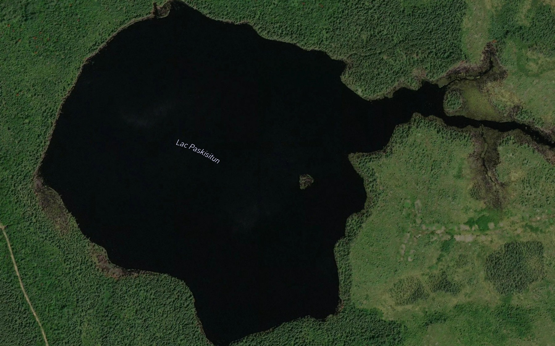 Satellite map of the Lac Paskisitun