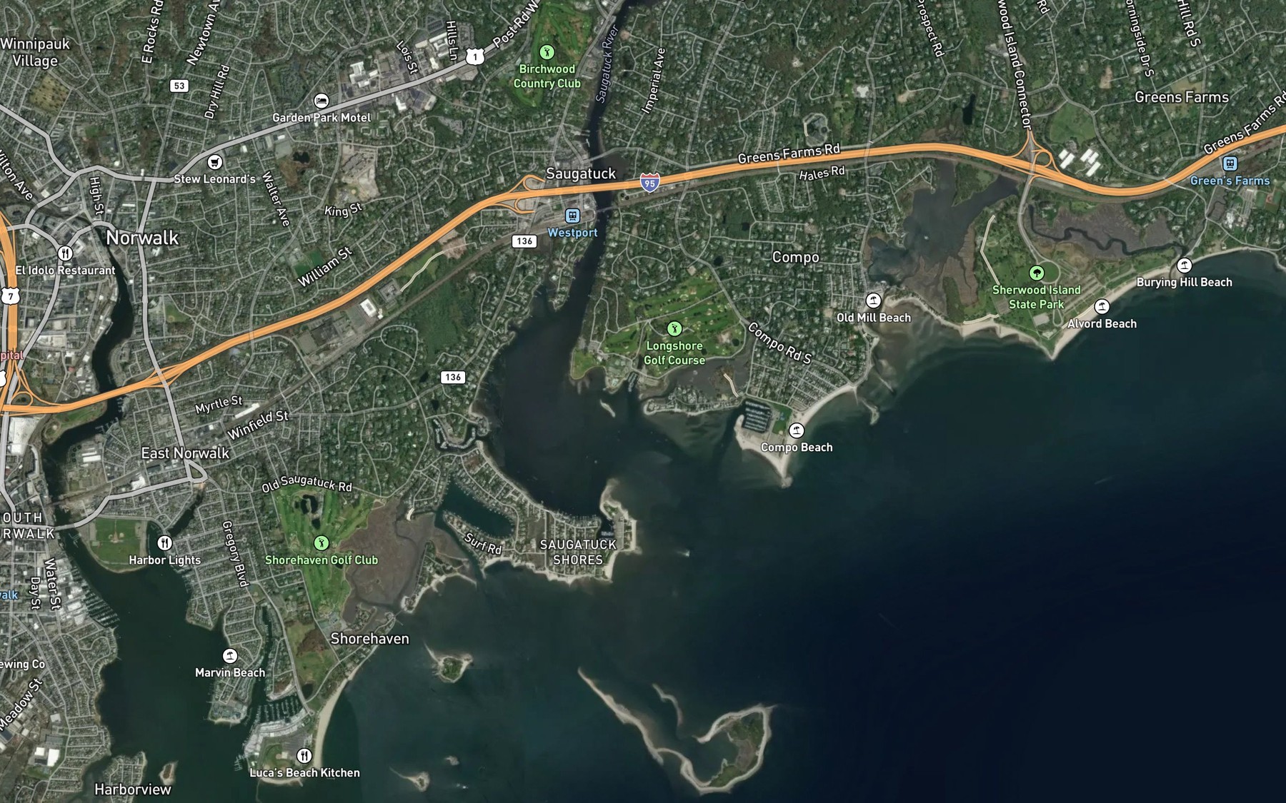 Satellite map of the Grays Creek