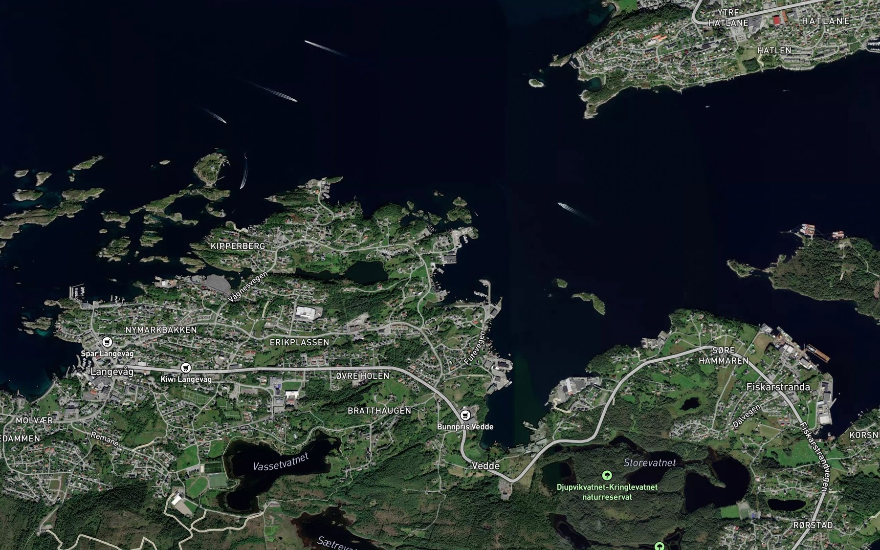 Satellite map of the Orkevika
