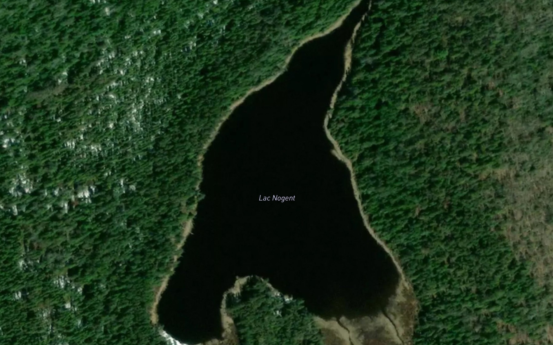 Satellite map of the Lac Nogent