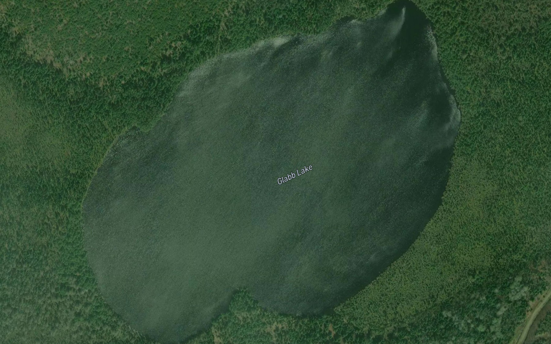 Satellite map of the Glabb Lake