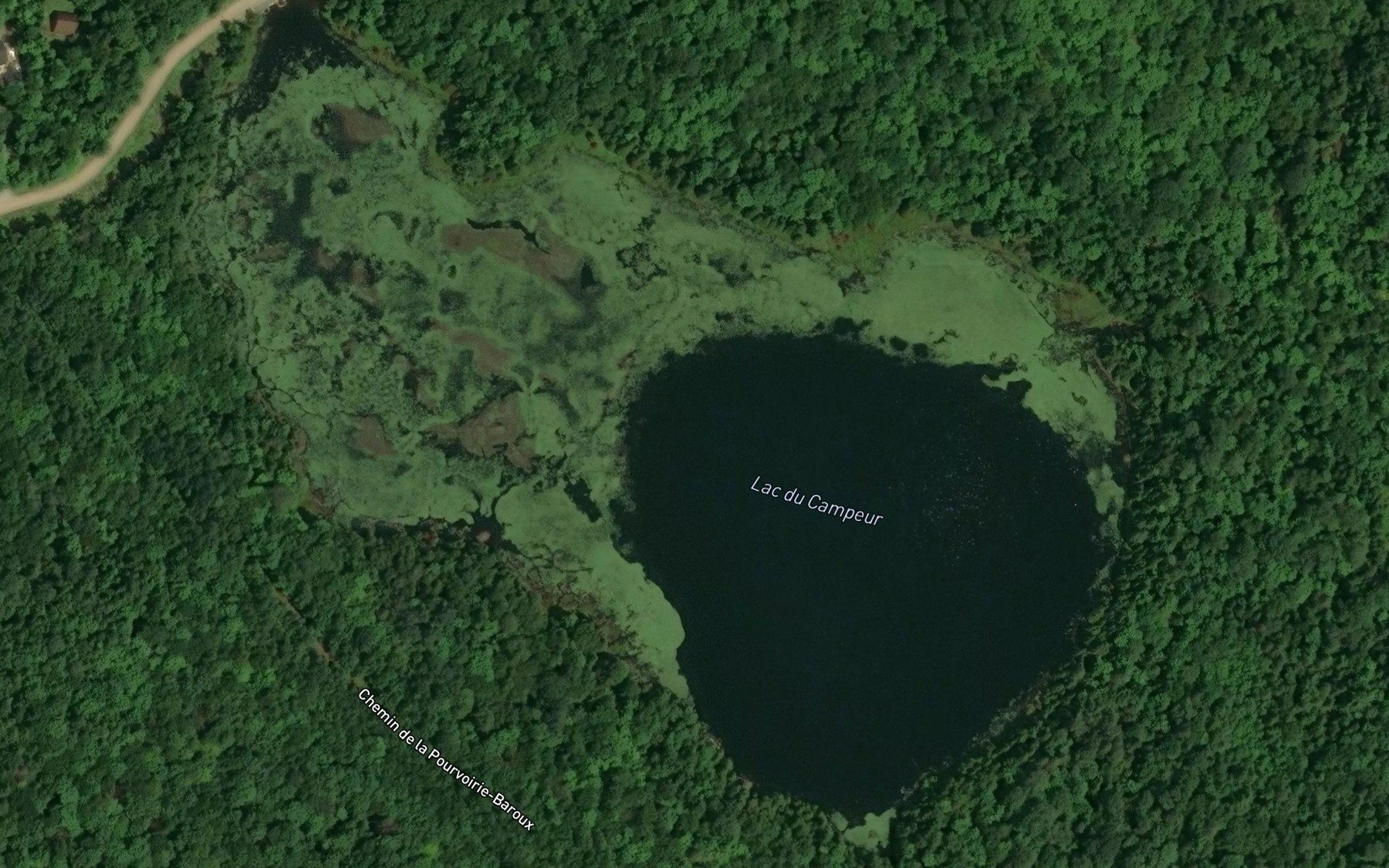 Satellite map of the Lac du Campeur