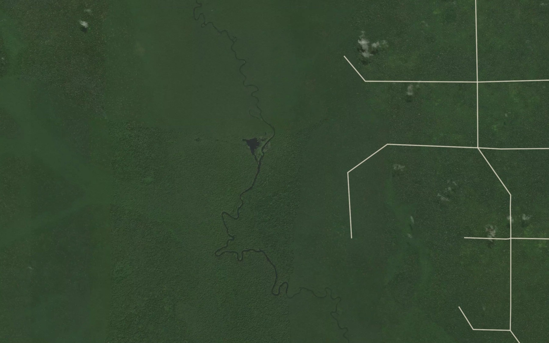 Satellite map of the Lac des Elephants