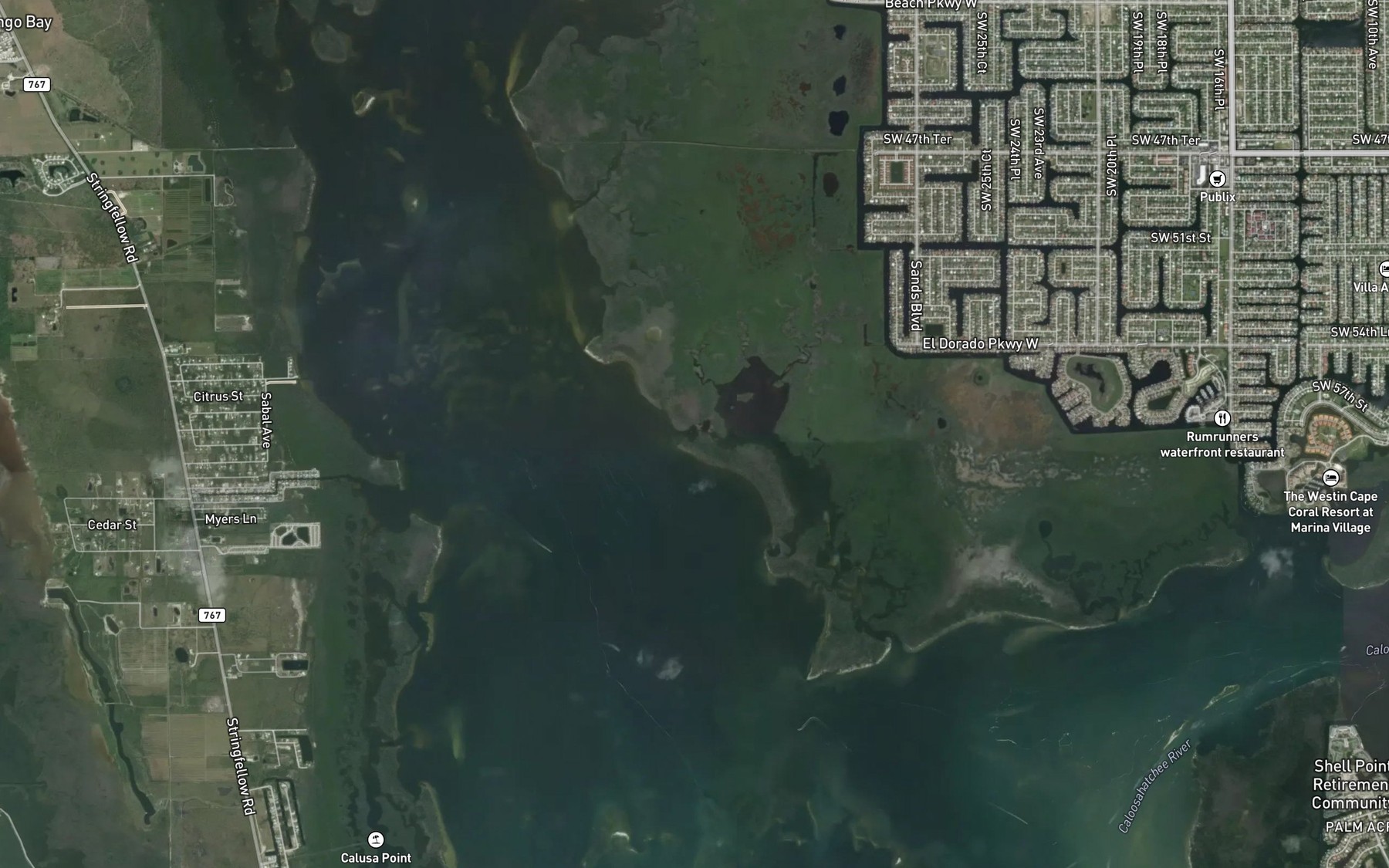 Satellite map of the Oyster Creek