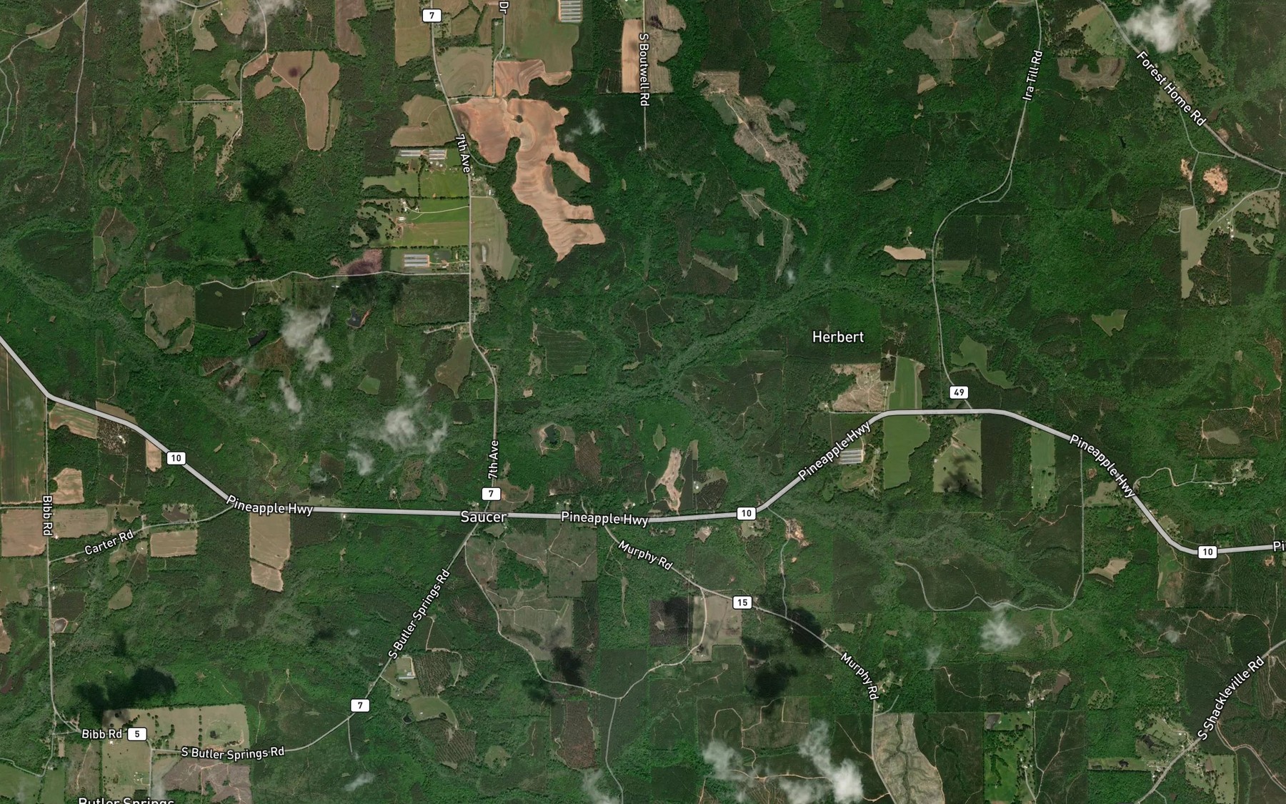 Satellite map of the Black Branch