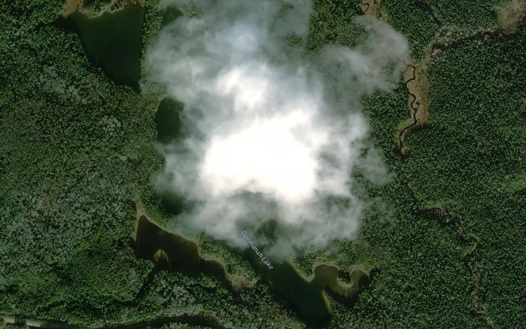 Satellite map of the Opemanah Lake