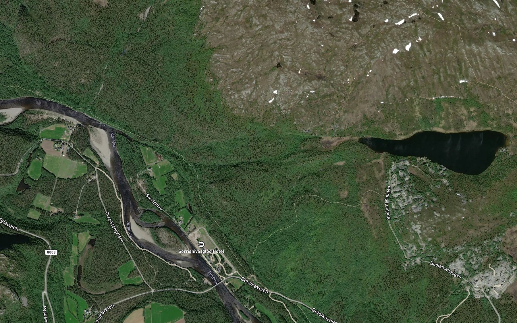 Satellite map of the Vabyabekken