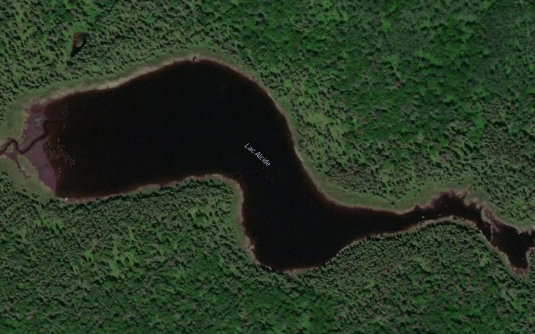 Satellite map of the Lac Alcide
