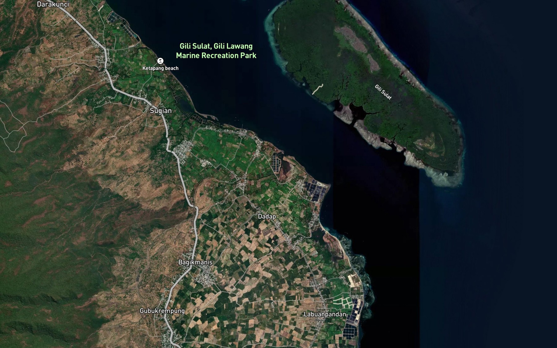 Satellite map of the Kokok Rajak