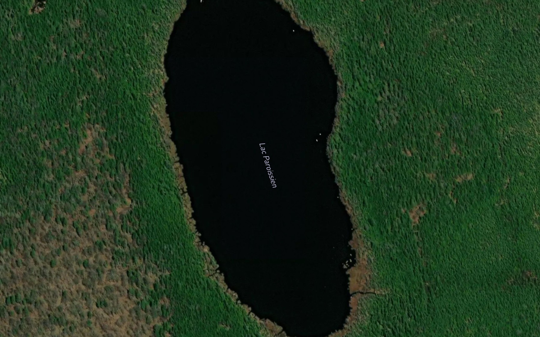 Satellite map of the Lac Paroissien